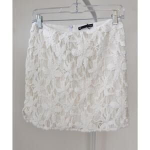 Krista-Small White Crotchet Skirt